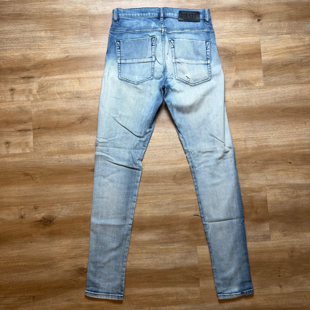 Diesel D-Amny-X Jeans Mens 27 Light Wash Blue Skinny Fit Stretch Denim 069LH - Picture 3 of 16